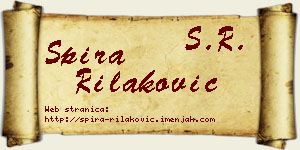 Spira Rilaković vizit kartica